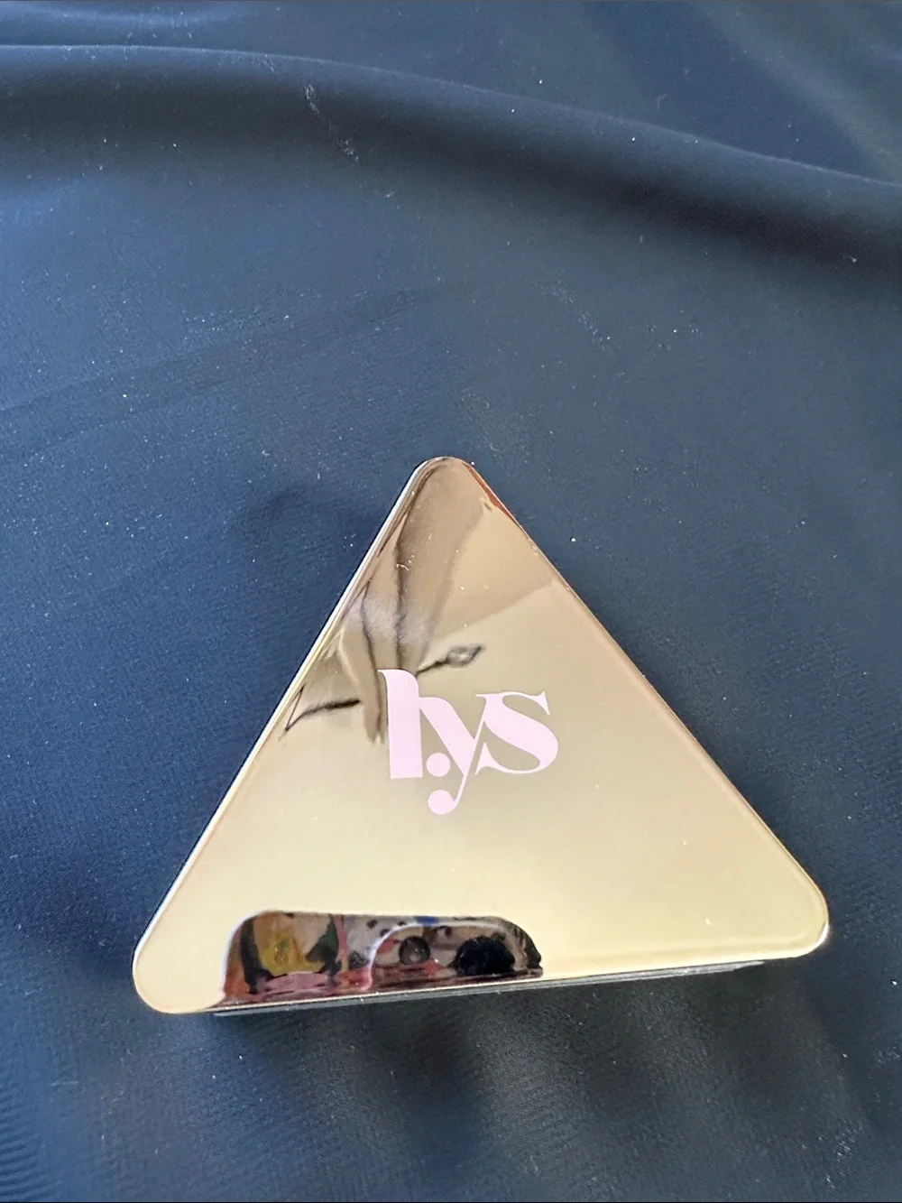 LYS Pink Gold Triangle Setting Powder Compact